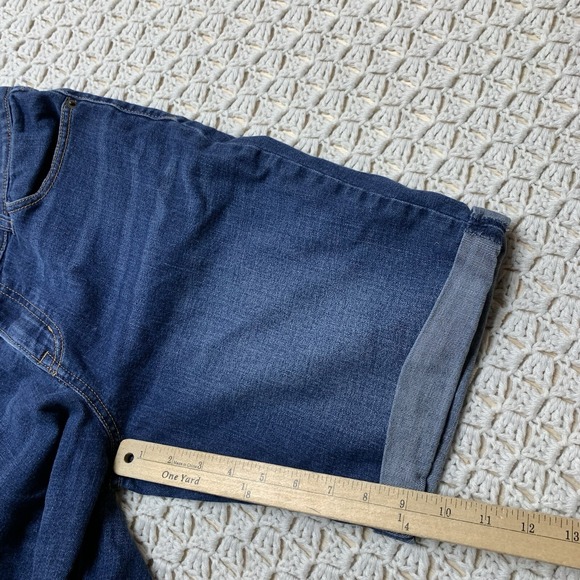 Old Navy Shorts Curvy Profile 8 Regular Blue Denim Cotton Blend 5-Pockes Waist32 - Picture 8 of 10